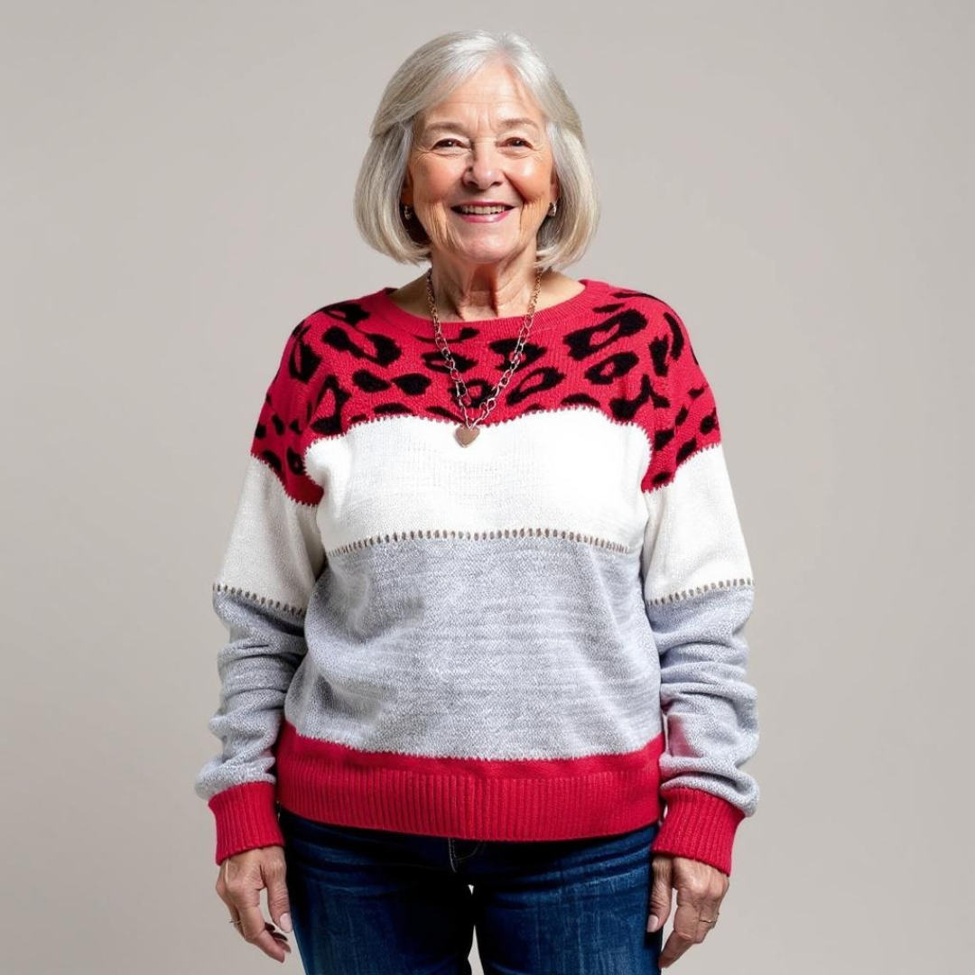 Pascalina | Wygodny sweter w panterkę