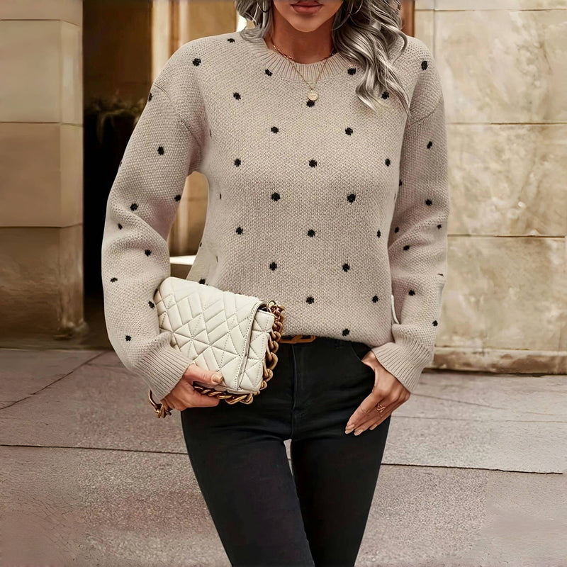 Maria | Zabawny sweter w groszki