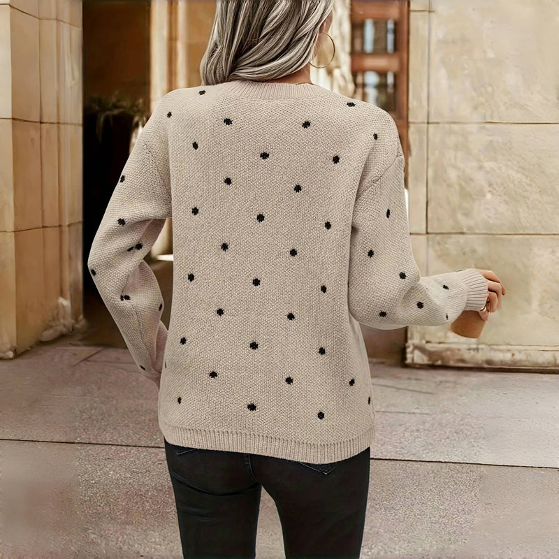 Maria | Zabawny sweter w groszki