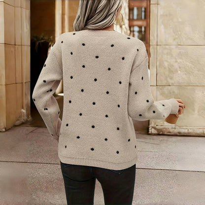 Maria | Zabawny sweter w groszki