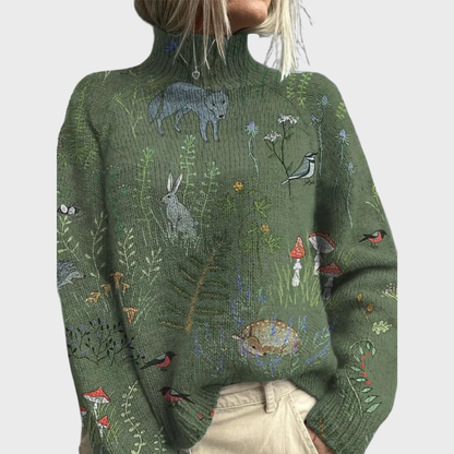HANA | Artystyczny dzianinowy sweter