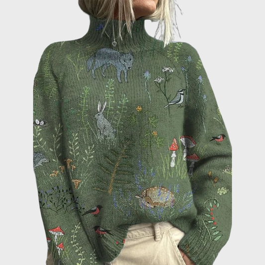 HANA | Artystyczny dzianinowy sweter