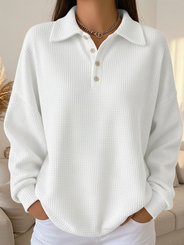 Ava | Miękki elegancki sweter polo