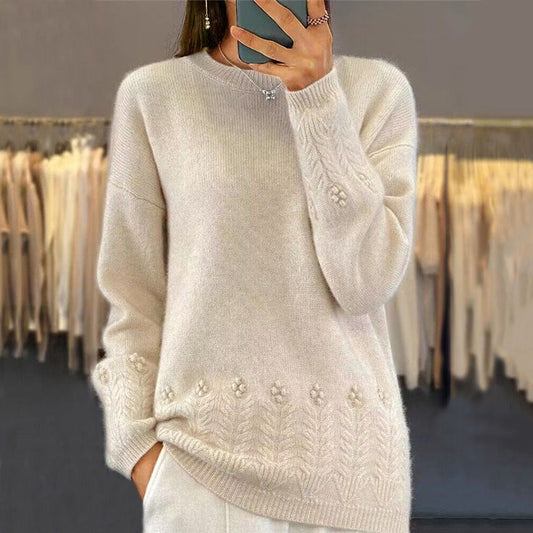 Talbot | Elegancki sweter w kwiaty