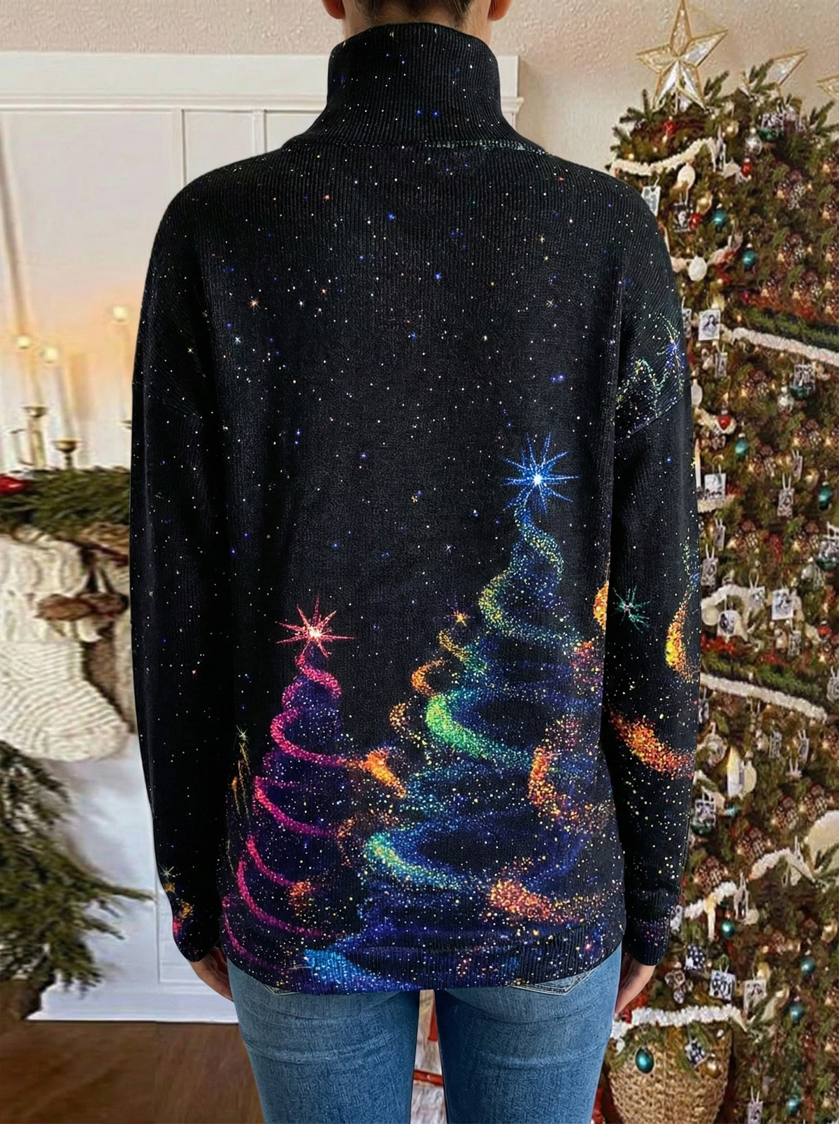 Saraya | Świąteczny sweter w gwiazdki
