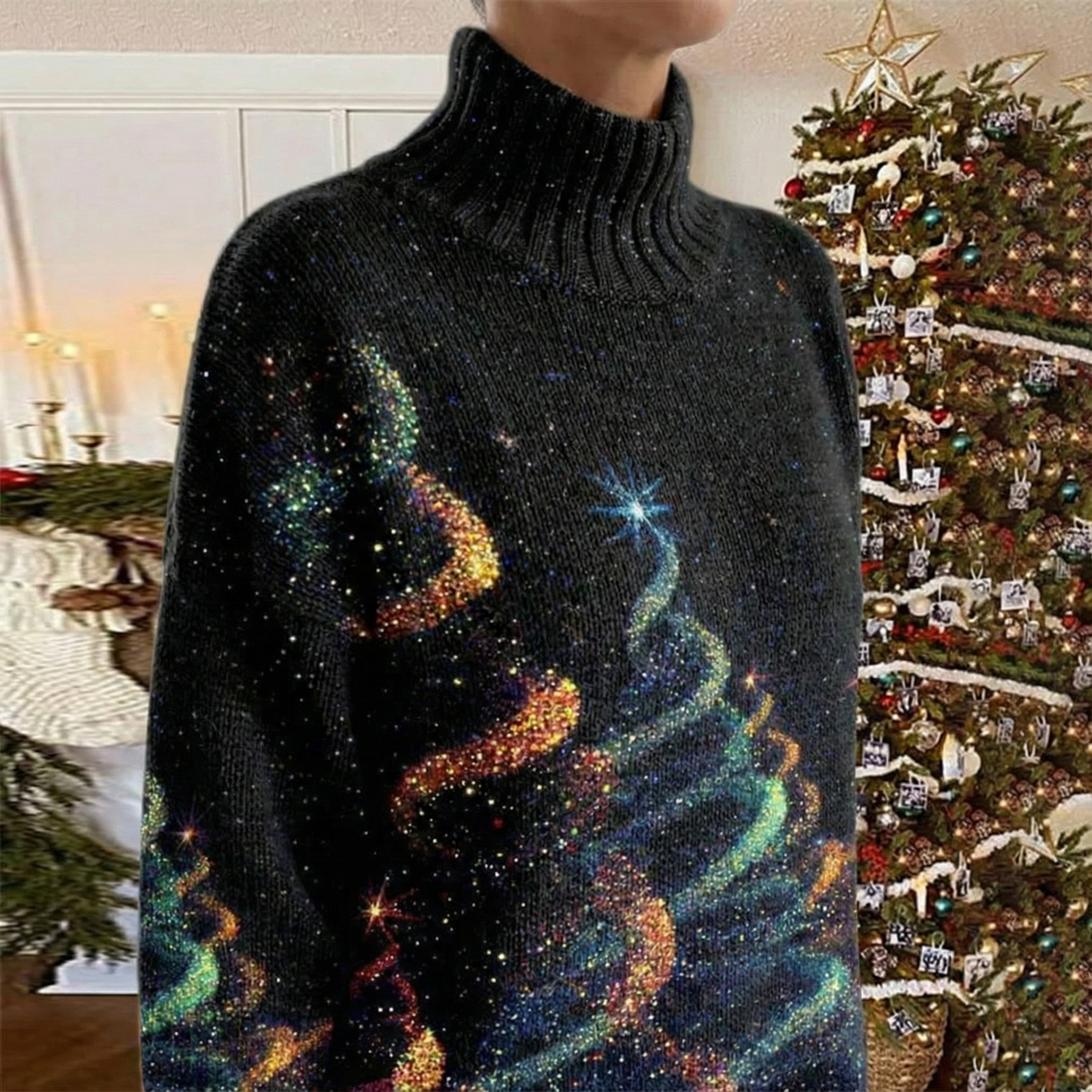 Saraya | Świąteczny sweter w gwiazdki