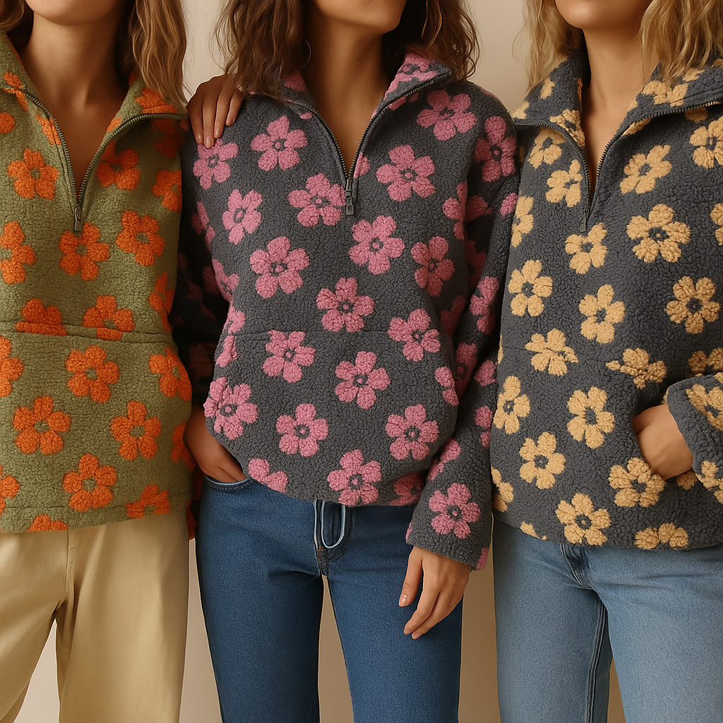 Maisy | Miękki sweter oversize w kwiaty