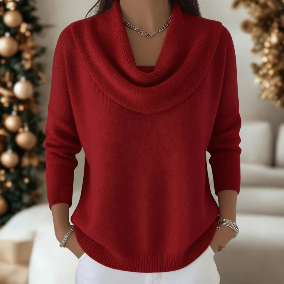 Fiorella | Elegancki welurowy sweter