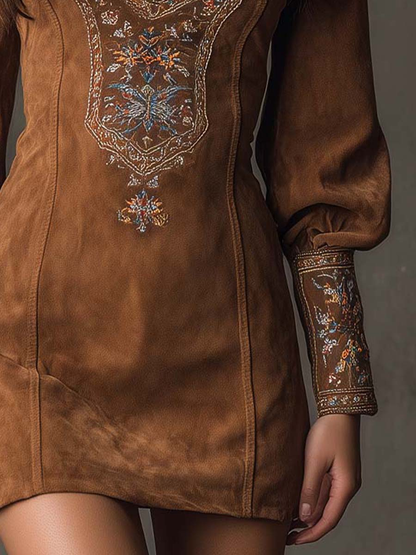Lunori | Elegancka mini sukienka vintage