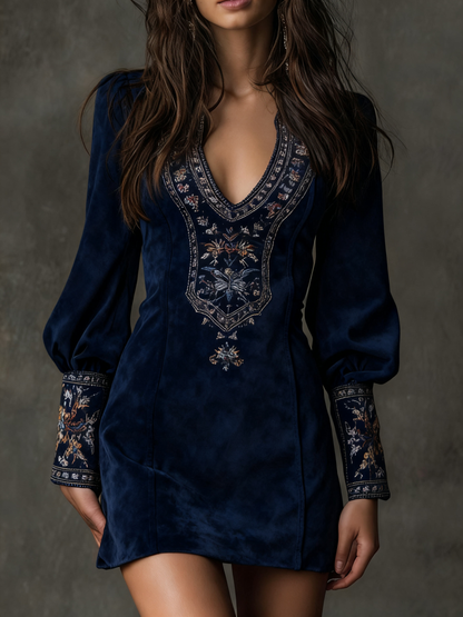 Lunori | Elegancka mini sukienka vintage