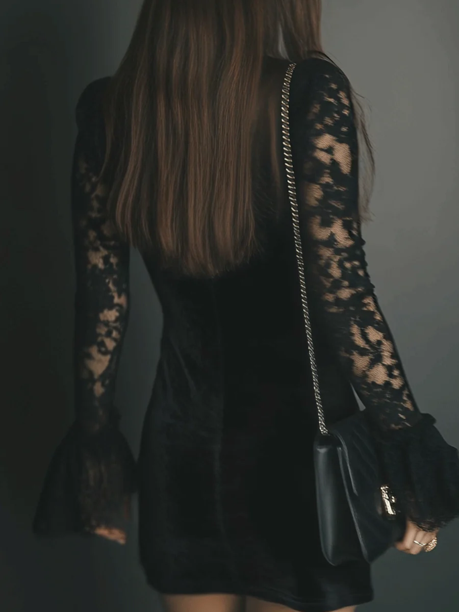 Luna | Elegancka welurowa sukienka