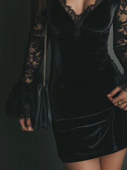 Luna | Elegancka welurowa sukienka