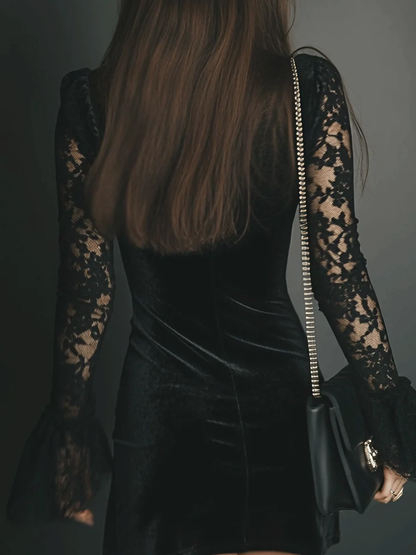 Luna | Elegancka welurowa sukienka