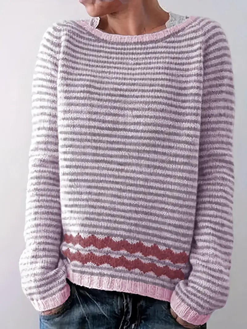 Lina | Luźny sweter w paski