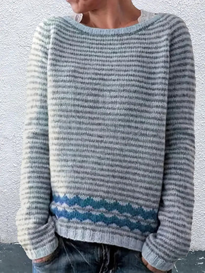 Lina | Luźny sweter w paski