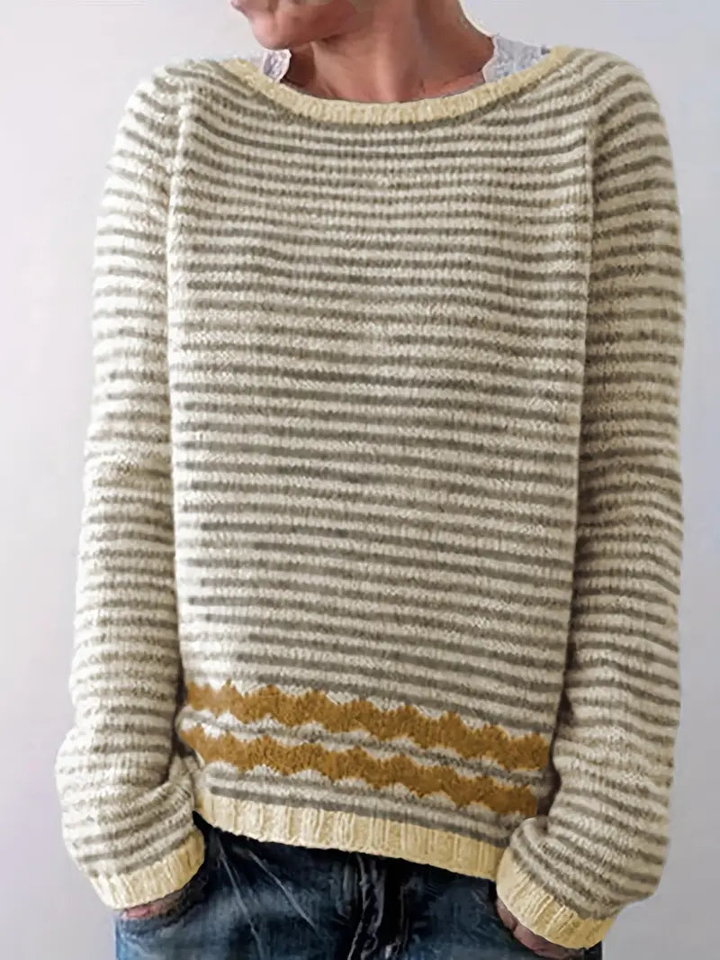 Lina | Luźny sweter w paski