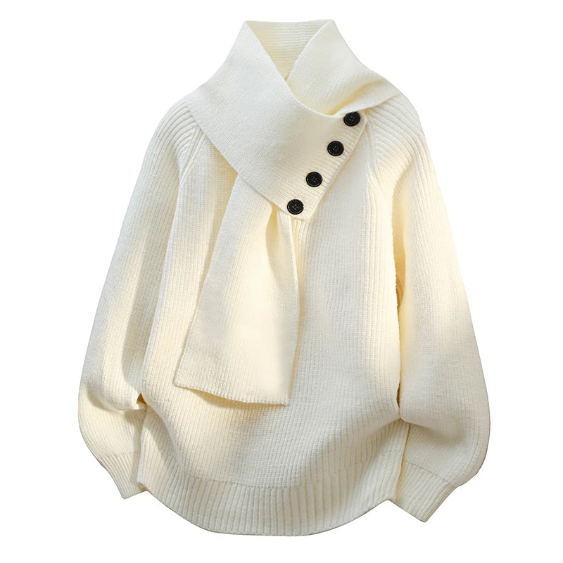 Arielle | Elegancki sweter z szalem
