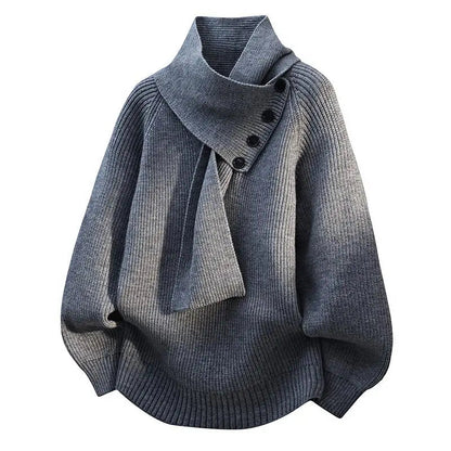 Arielle | Elegancki sweter z szalem