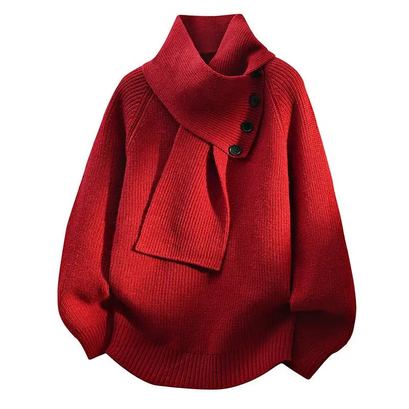Arielle | Elegancki sweter z szalem