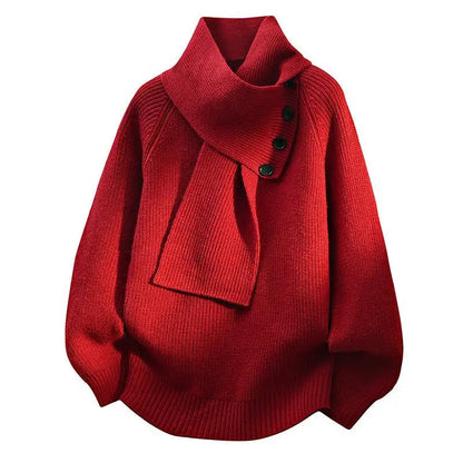 Arielle | Elegancki sweter z szalem