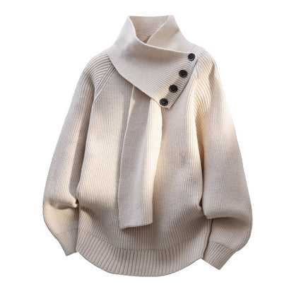 Arielle | Elegancki sweter z szalem