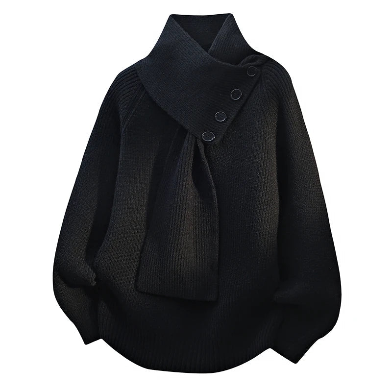 Arielle | Elegancki sweter z szalem