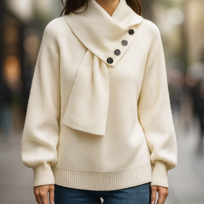 Arielle | Elegancki sweter z szalem