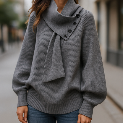 Arielle | Elegancki sweter z szalem