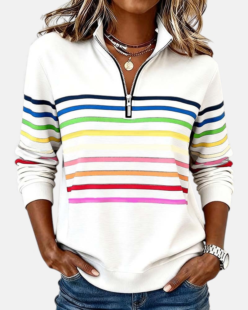 Nina | Wygodny sweter w paski