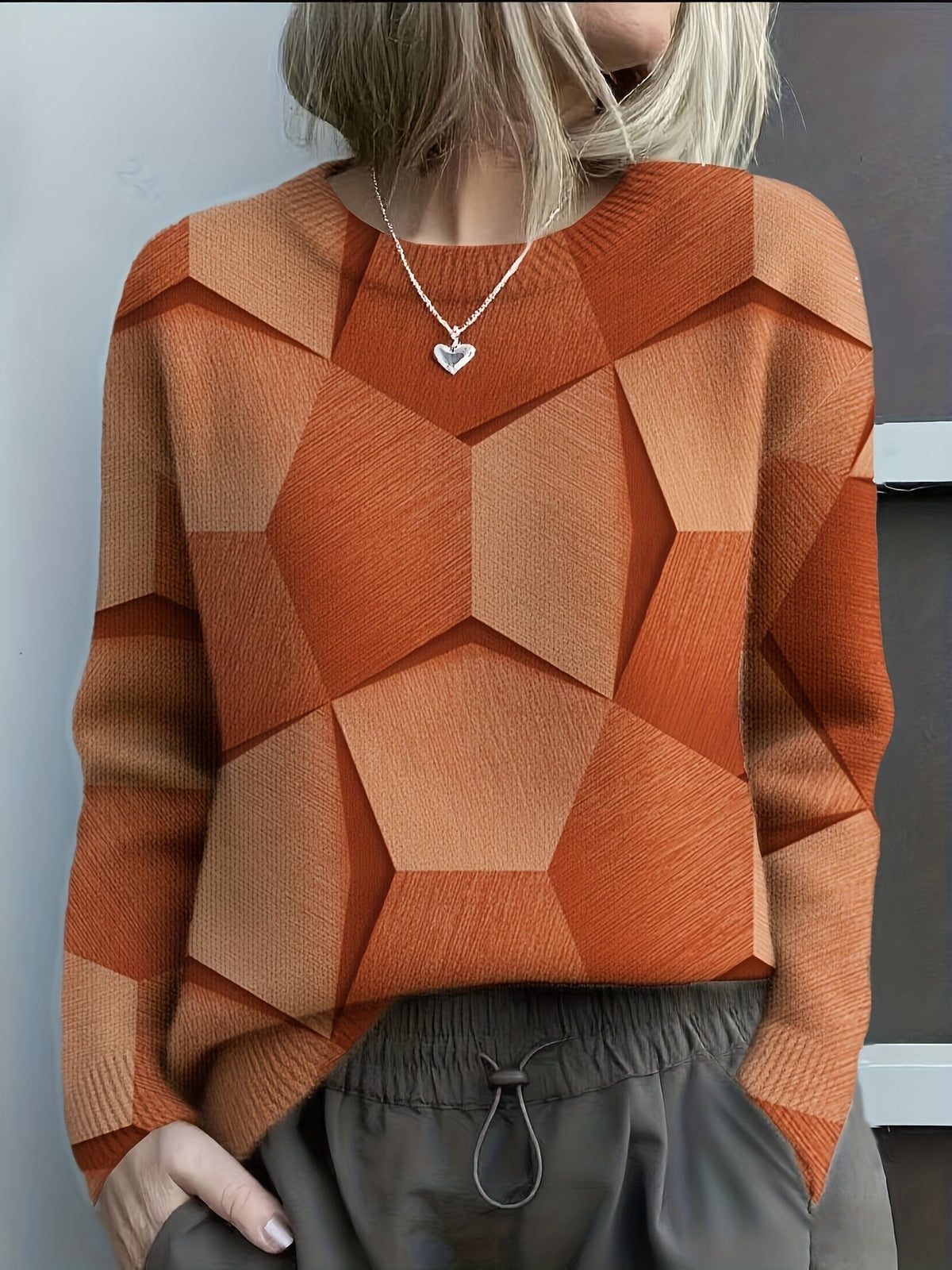 Lucia | Bluza z geometrycznym wzorem