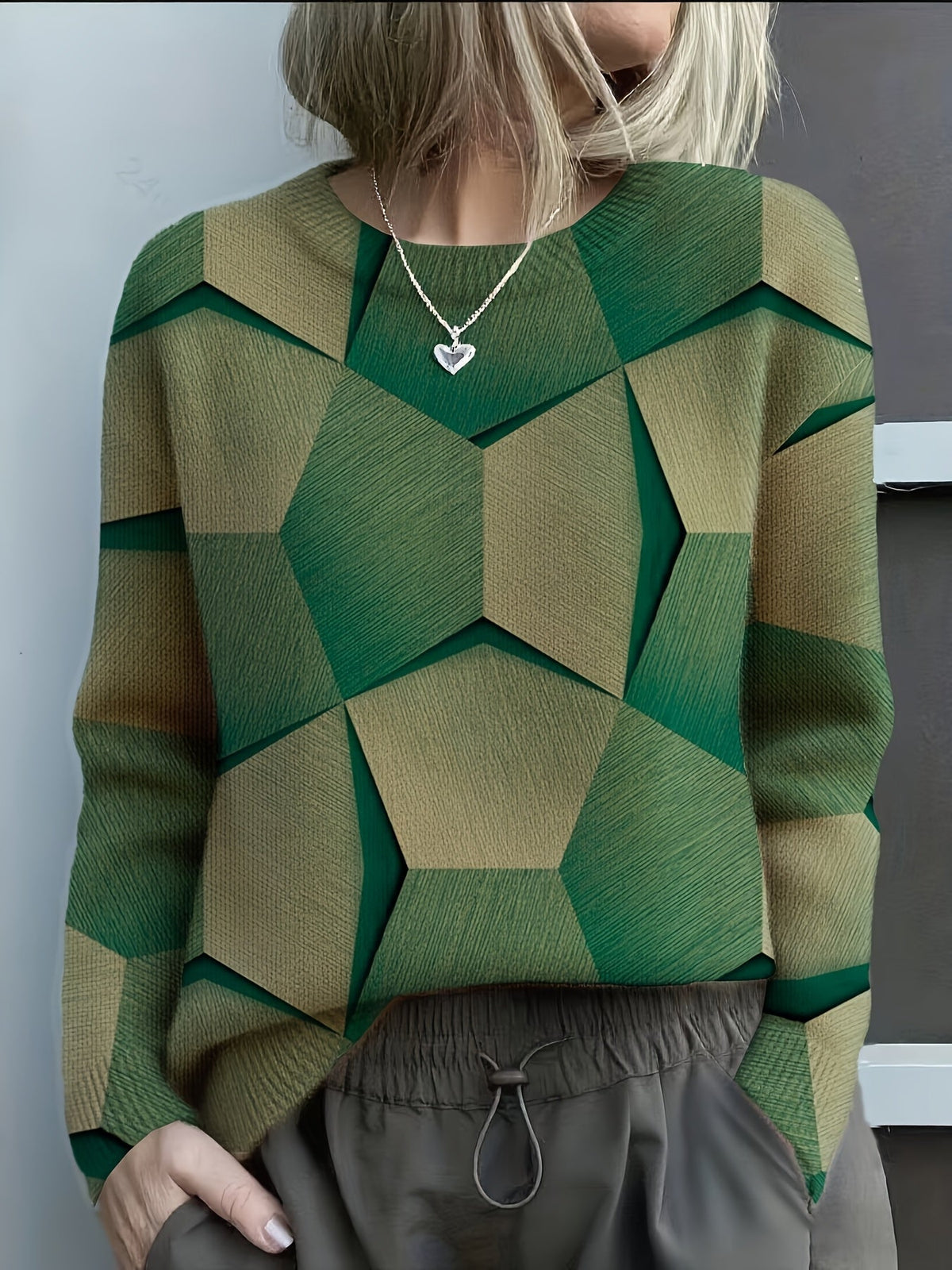 Lucia | Bluza z geometrycznym wzorem