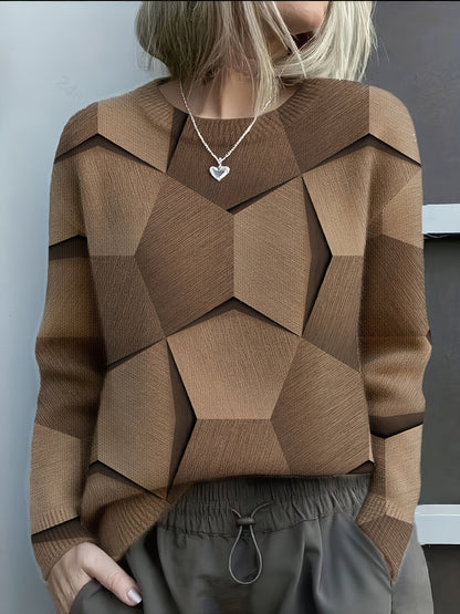 Lucia | Bluza z geometrycznym wzorem