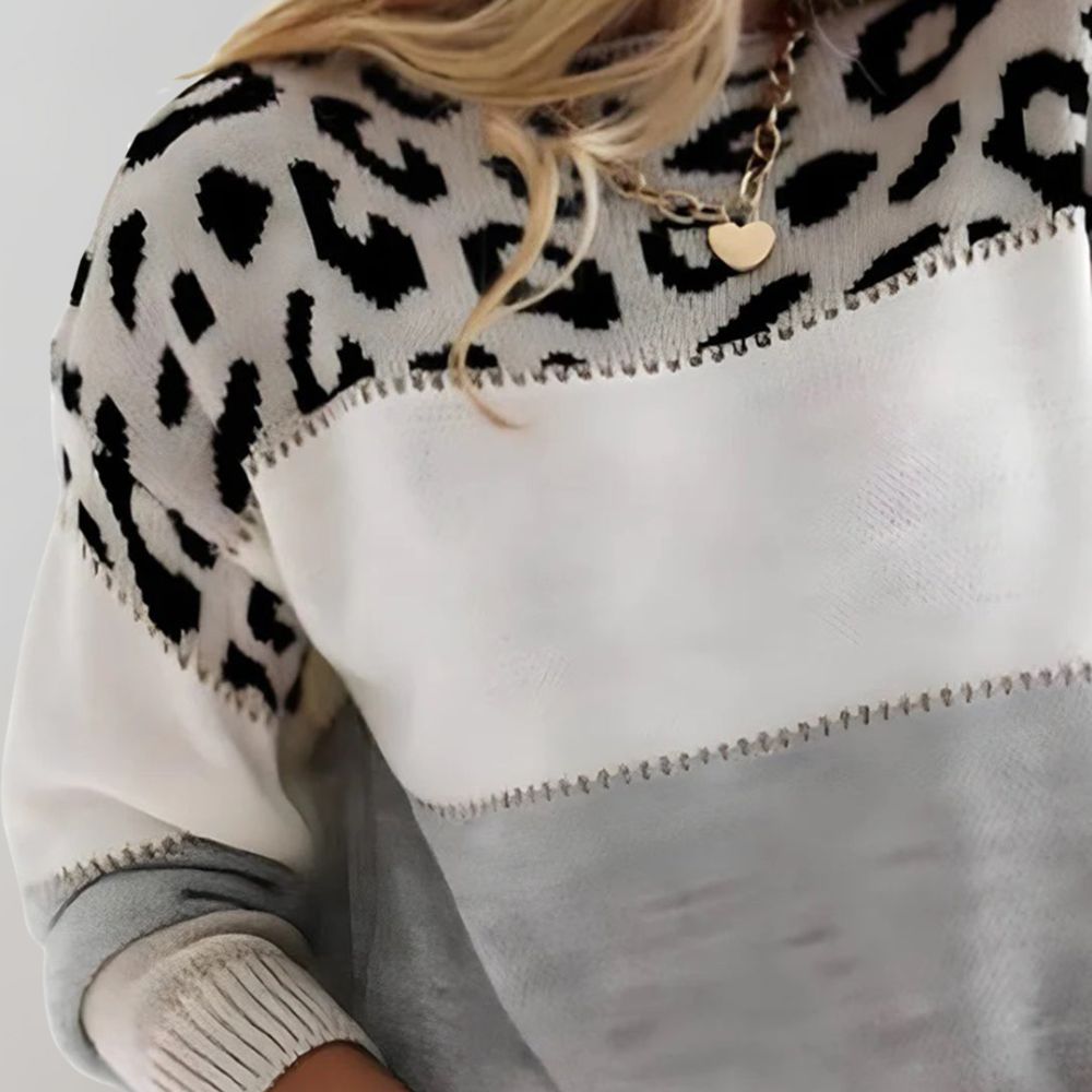 Pascaline | Wygodny sweter w panterkę