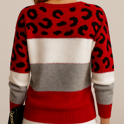 Pascaline | Wygodny sweter w panterkę