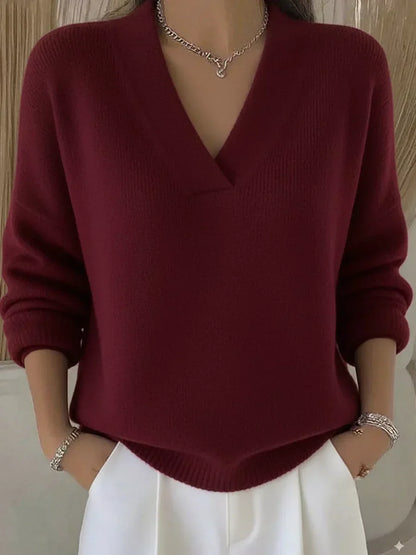 Faye | Elegancki sweter w serek