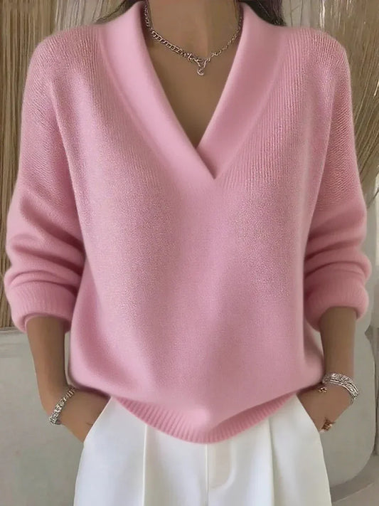 Faye | Elegancki sweter w serek