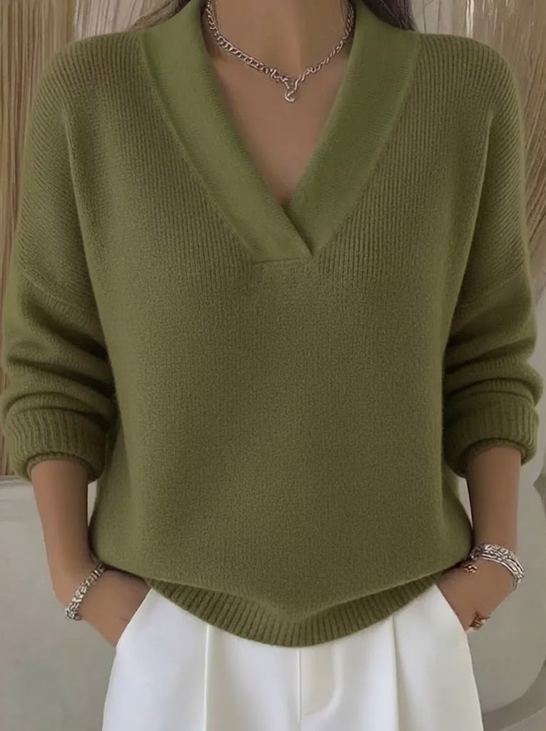 Faye | Elegancki sweter w serek
