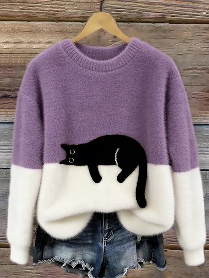 LanaCat | Miękki sweter z kotkiem