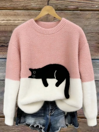 LanaCat | Miękki sweter z kotkiem