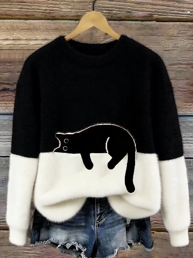 LanaCat | Miękki sweter z kotkiem