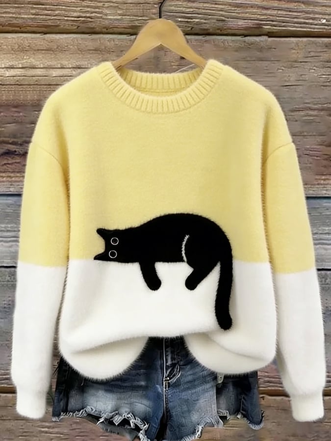 LanaCat | Miękki sweter z kotkiem