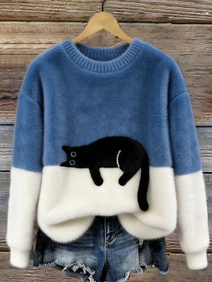 LanaCat | Miękki sweter z kotkiem