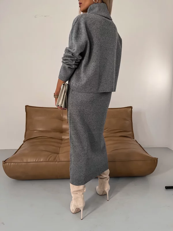 Nicole | Elegancki dzianinowy komplet