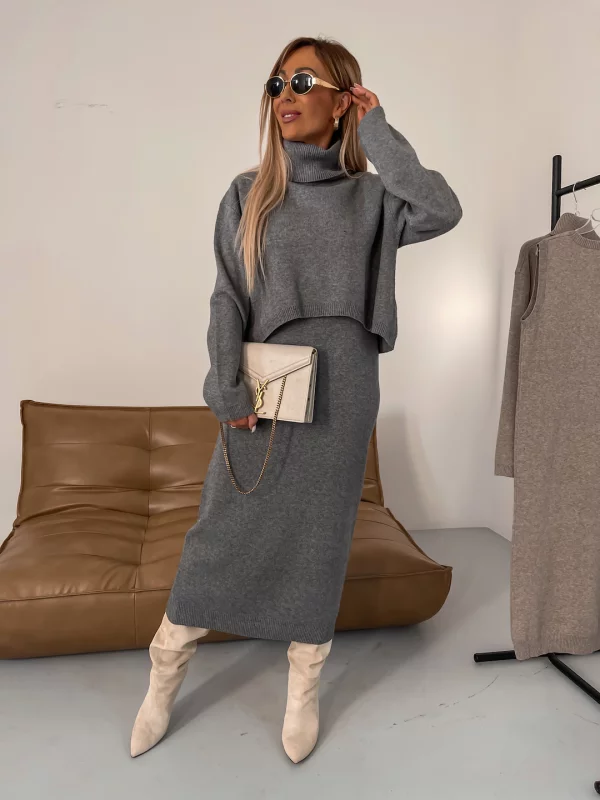 Nicole | Elegancki dzianinowy komplet