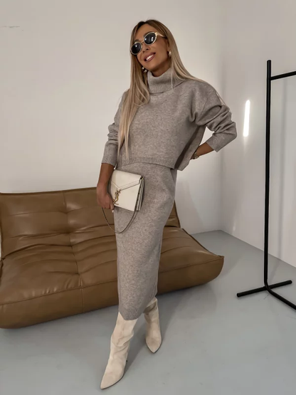 Nicole | Elegancki dzianinowy komplet