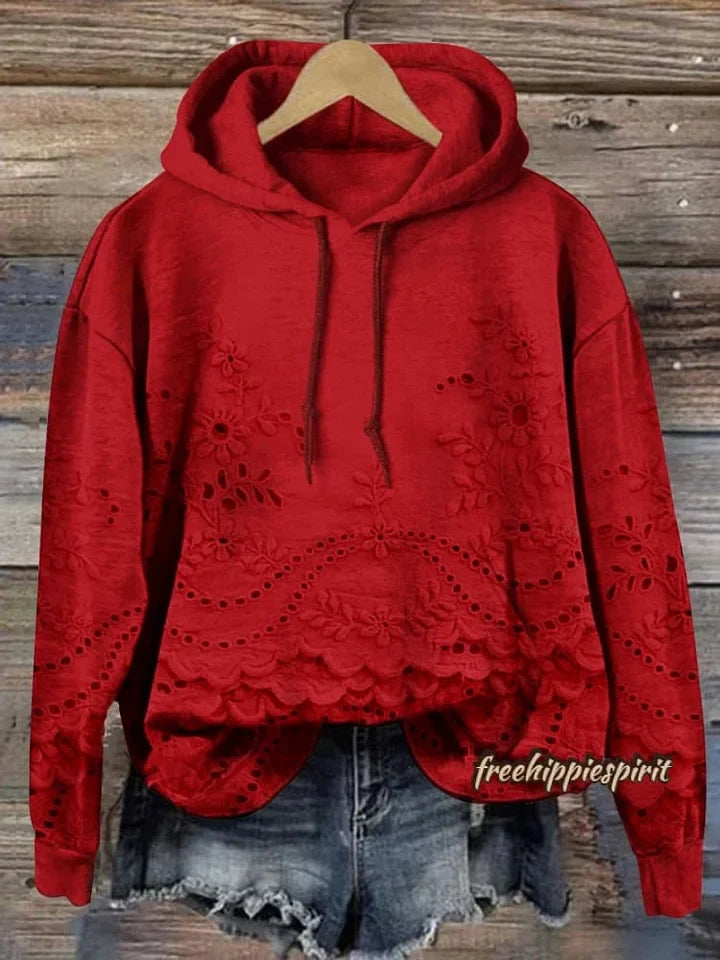 Amélie | Bluza z kapturem w kwiaty