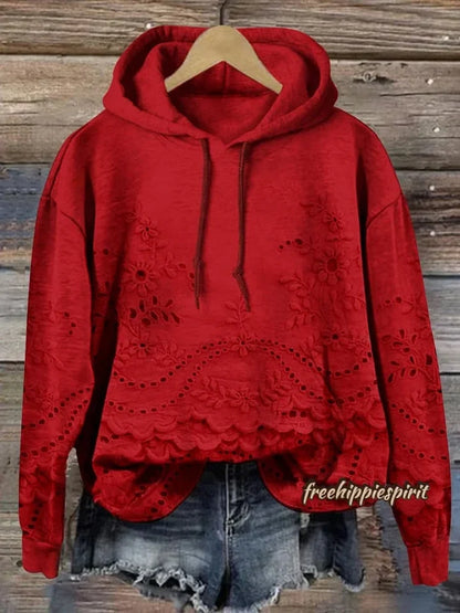 Amélie | Bluza z kapturem w kwiaty