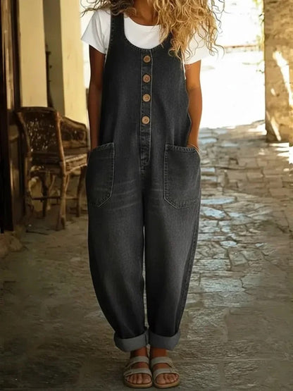 Ruth | Ogrodniczki z bawełnianego denimu vintage