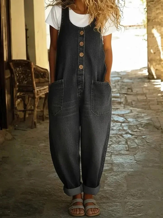 Ruth | Ogrodniczki z bawełnianego denimu vintage