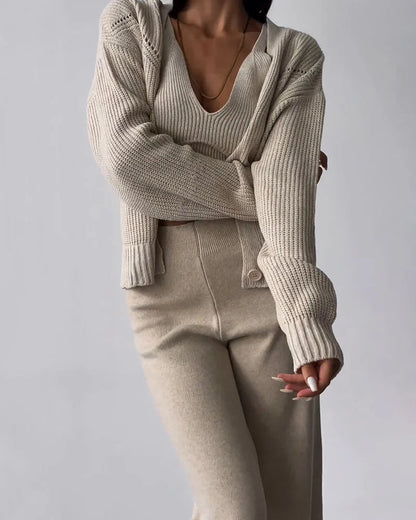 Amandine | Elegancki dzianinowy komplet